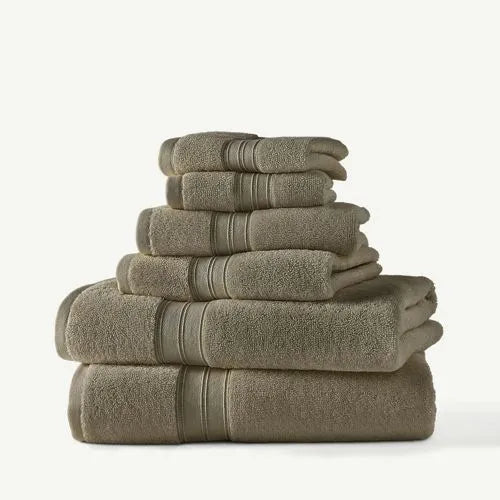 Blue Loom Liam Odor Resistant Cotton 6 Piece Bath Towel Set