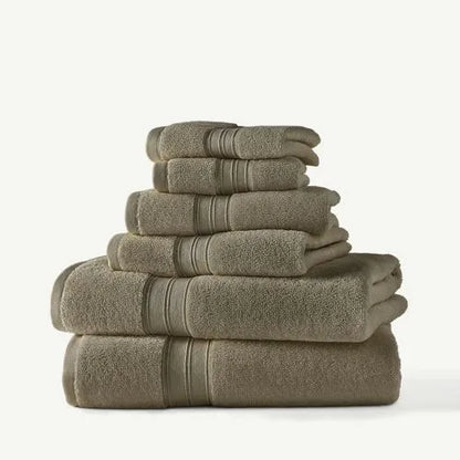 Blue Loom Liam Odor Resistant Cotton 6 Piece Bath Towel Set