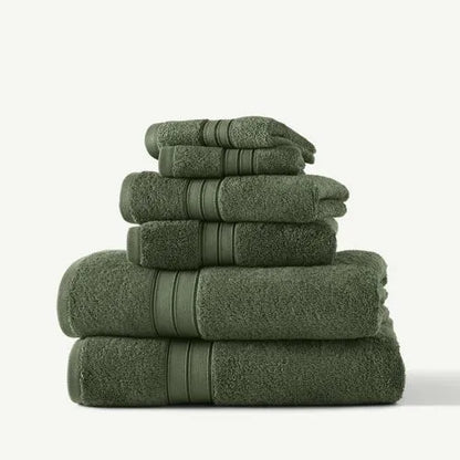 Blue Loom Liam Odor Resistant Cotton 6 Piece Bath Towel Set