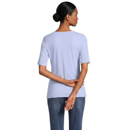 Women's Lightweight Jersey Tie Front Top
