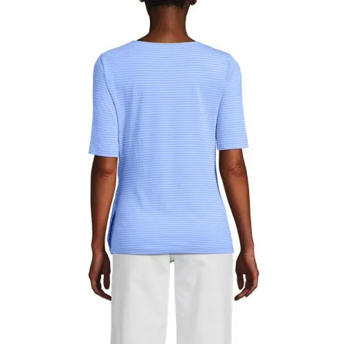 Women's Lightweight Jersey Tie Front Top