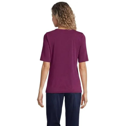 Women's Lightweight Jersey Tie Front Top