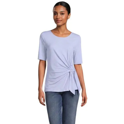 Women's Lightweight Jersey Tie Front Top