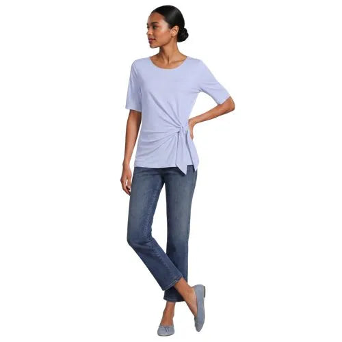 Women's Lightweight Jersey Tie Front Top