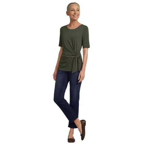 Women's Lightweight Jersey Tie Front Top