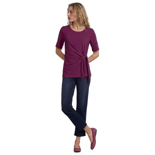 Women's Lightweight Jersey Tie Front Top