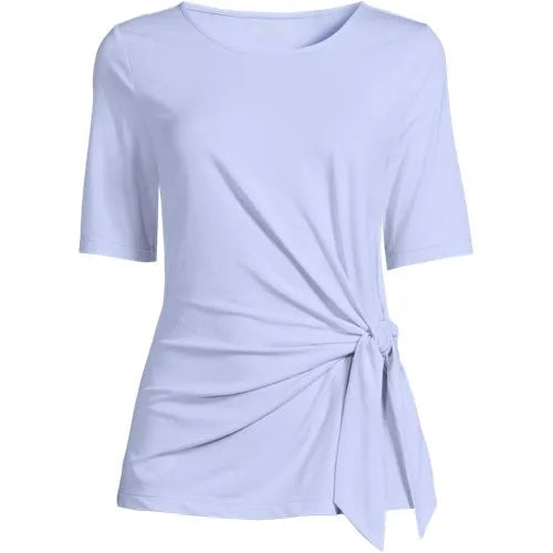 Women's Lightweight Jersey Tie Front Top