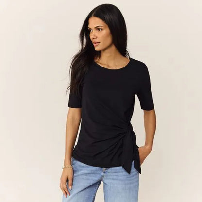 Women's Lightweight Jersey Tie Front Top