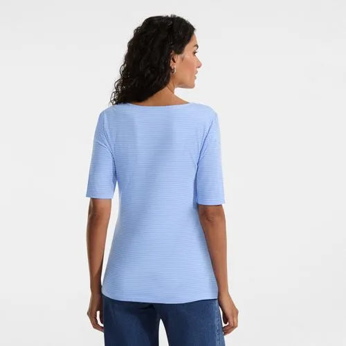 Women's Lightweight Jersey Tie Front Top