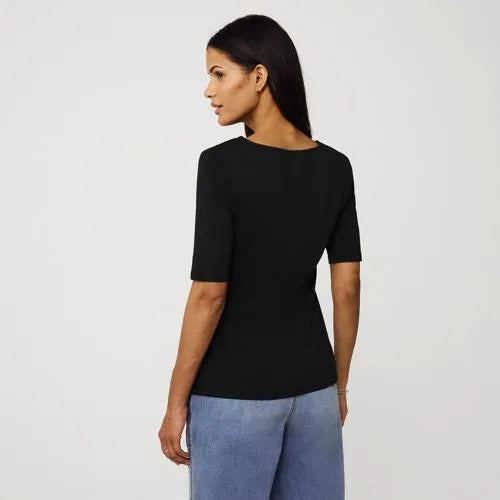 Women's Lightweight Jersey Tie Front Top