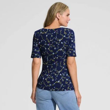 Women's Lightweight Jersey Tie Front Top
