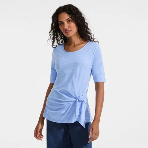 Women's Lightweight Jersey Tie Front Top