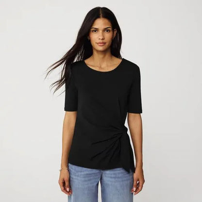 Women's Lightweight Jersey Tie Front Top