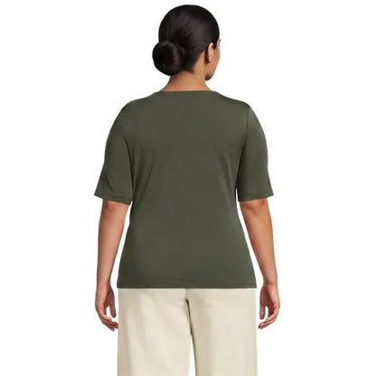 Women's Lightweight Jersey Tie Front Top