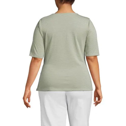 Women's Plus Size Lightweight Jersey Tie Front Top