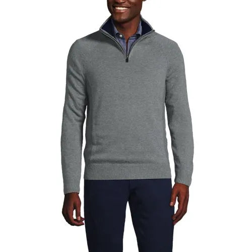 School Uniform Unisex Cotton Modal Quarter Zip Sweater