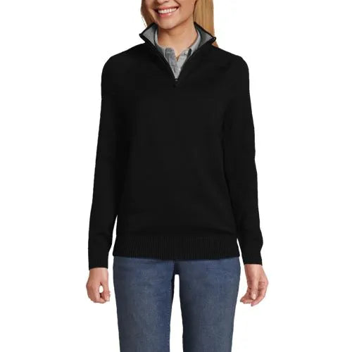 School Uniform Unisex Cotton Modal Quarter Zip Sweater