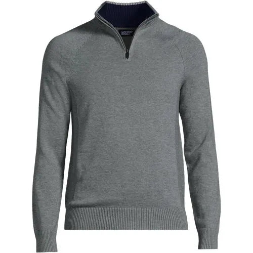 School Uniform Unisex Cotton Modal Quarter Zip Sweater