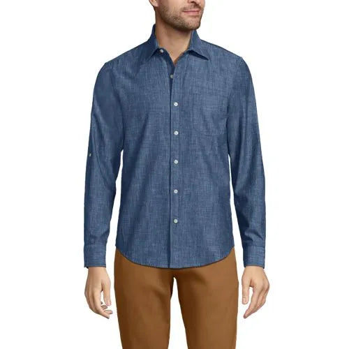 Men's Roll Sleeve Chambray Shirt