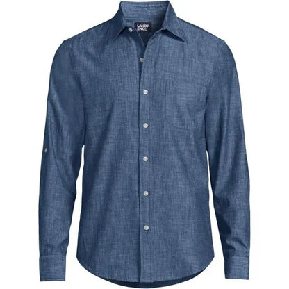 Men's Roll Sleeve Chambray Shirt