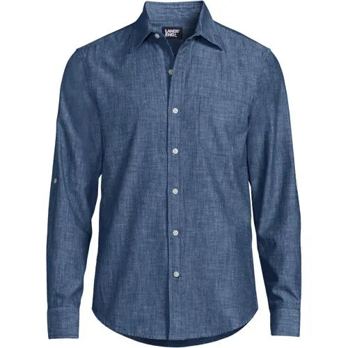 Men's Roll Sleeve Chambray Shirt