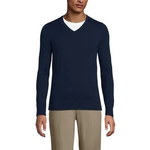 School Uniform Unisex Cotton Modal V-neck Pullover Sweater