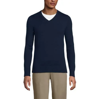 School Uniform Unisex Cotton Modal V-neck Pullover Sweater