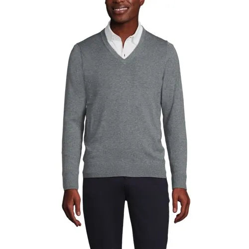School Uniform Unisex Cotton Modal V-neck Pullover Sweater