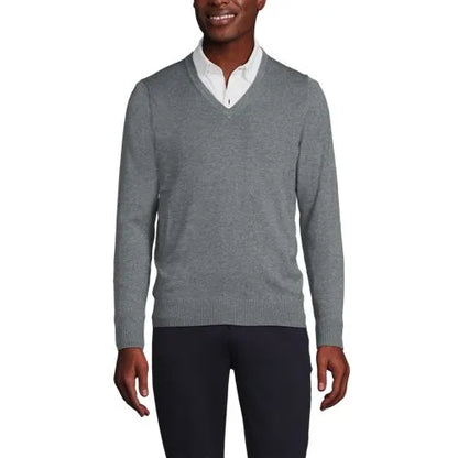 School Uniform Unisex Cotton Modal V-neck Pullover Sweater