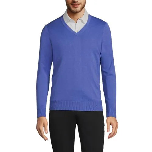 School Uniform Unisex Cotton Modal V-neck Pullover Sweater