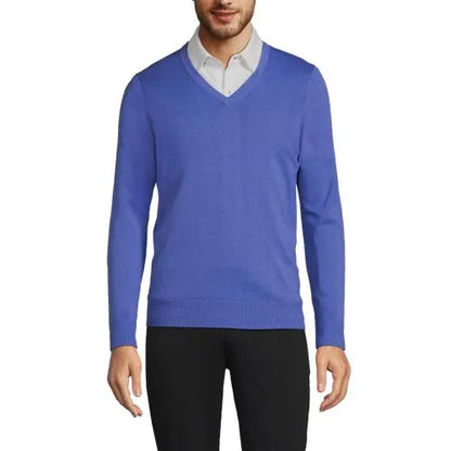 School Uniform Unisex Cotton Modal V-neck Pullover Sweater