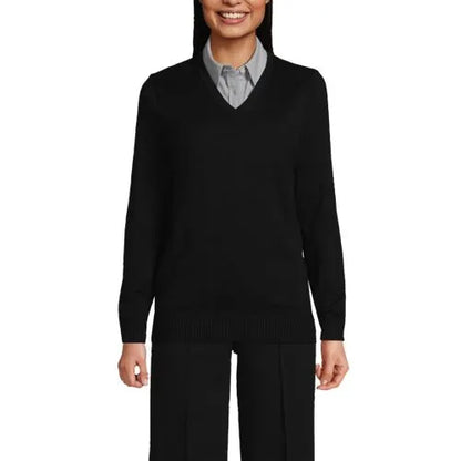 School Uniform Unisex Cotton Modal V-neck Pullover Sweater