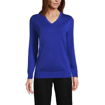 School Uniform Unisex Cotton Modal V-neck Pullover Sweater