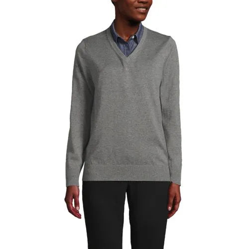 School Uniform Unisex Cotton Modal V-neck Pullover Sweater