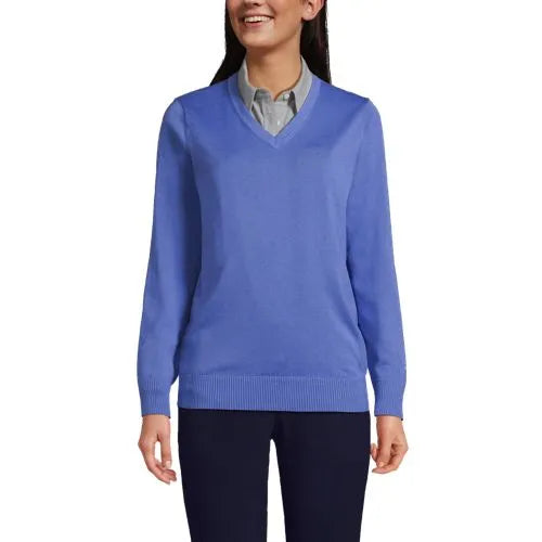 School Uniform Unisex Cotton Modal V-neck Pullover Sweater
