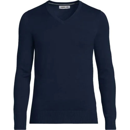 School Uniform Unisex Cotton Modal V-neck Pullover Sweater