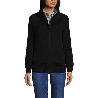 School Uniform Unisex Cotton Modal Full Zip Sweater Jacket