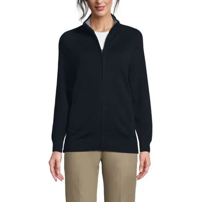 School Uniform Unisex Cotton Modal Full Zip Sweater Jacket