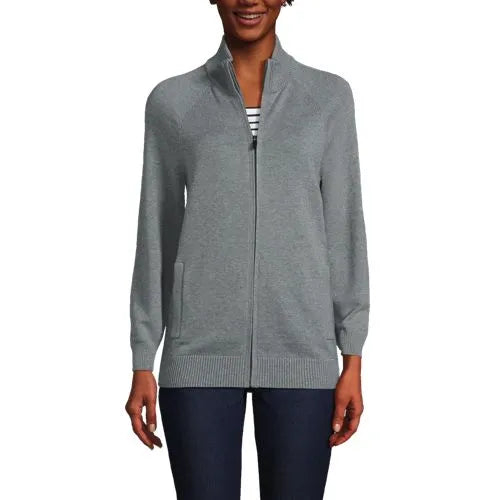 School Uniform Unisex Cotton Modal Full Zip Sweater Jacket