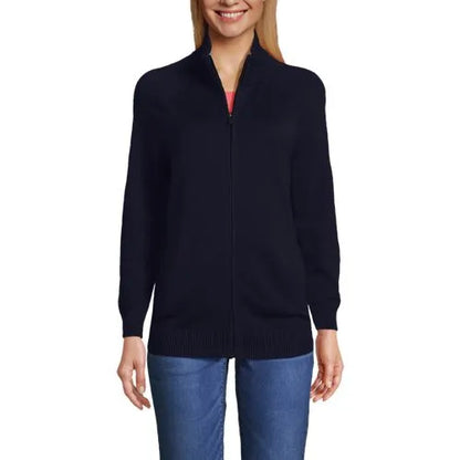 School Uniform Unisex Cotton Modal Full Zip Sweater Jacket