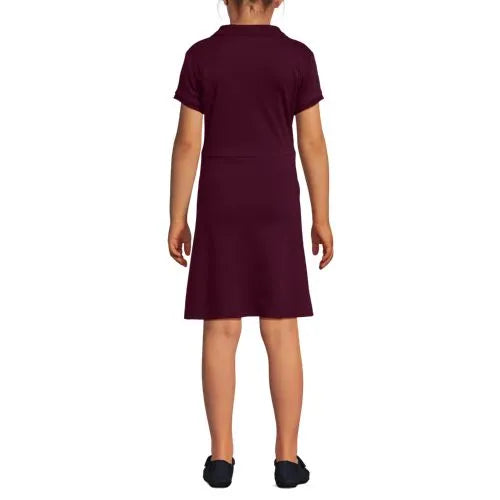 Girls Short Sleeve Interlock Polo Dress