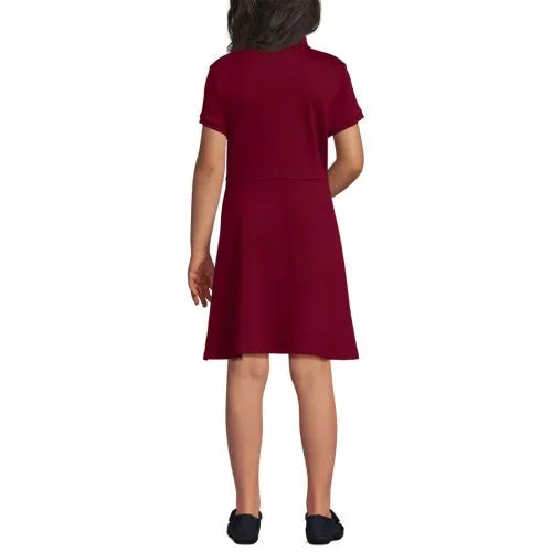 Girls Short Sleeve Interlock Polo Dress