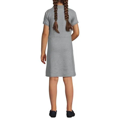 Girls Short Sleeve Interlock Polo Dress