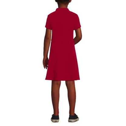 Girls Short Sleeve Interlock Polo Dress