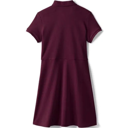 Girls Short Sleeve Interlock Polo Dress