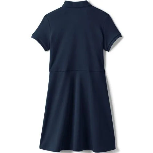 Girls Short Sleeve Interlock Polo Dress