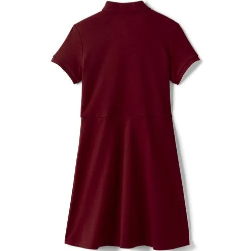 Girls Short Sleeve Interlock Polo Dress