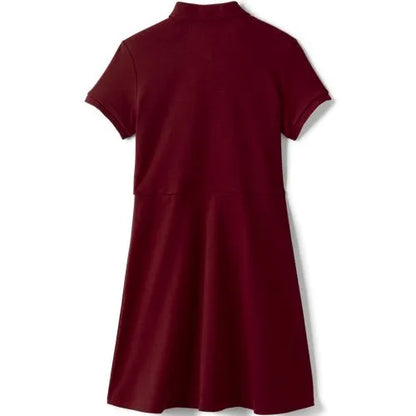 Girls Short Sleeve Interlock Polo Dress