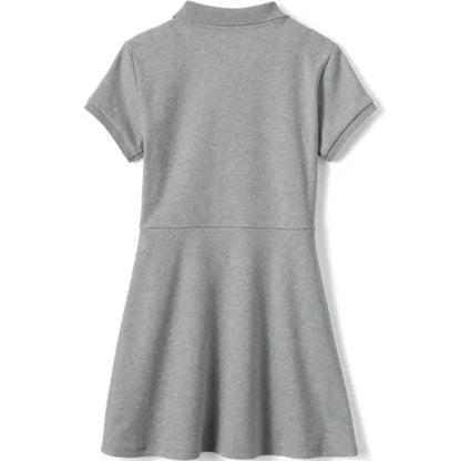 Girls Short Sleeve Interlock Polo Dress