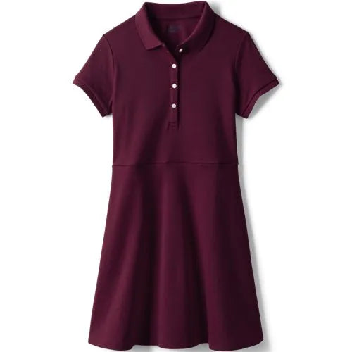 Girls Short Sleeve Interlock Polo Dress